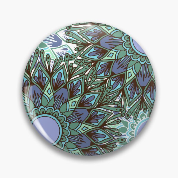 Item preview, Funny Boho Mandala in Monochrome,Funny Blue Gradient Mandala  designed and sold by unusualred.