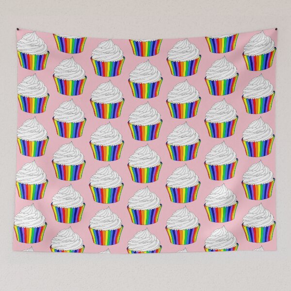 Item preview, Rainbow Cupcake with Vanilla Icing  designed and sold by Deborah Camp.
