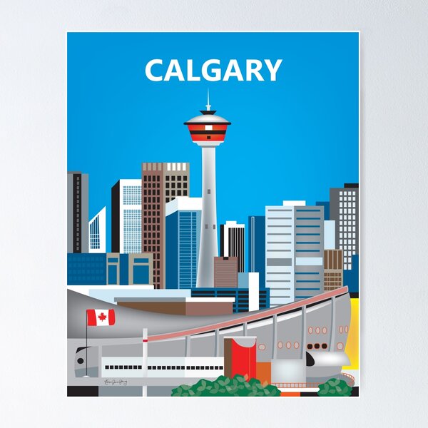 Item preview, Calgary, Canada - Skyline Illustration by Loose Petals designed and sold by LoosePetals.