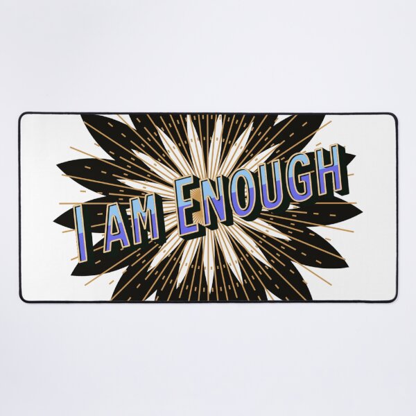 Item preview, I am Enough - Motivational Mantra - self love designed and sold by ActionFocus.
