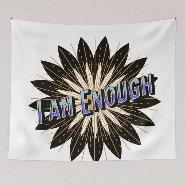 Item preview, I am Enough - Motivational Mantra - self love designed and sold by ActionFocus.