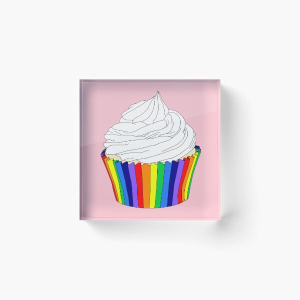 Item preview, Rainbow Cupcake with Vanilla Icing  designed and sold by Deborah Camp.