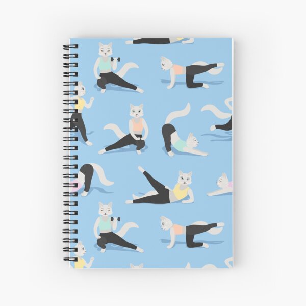 Fitness Cats Colorful Spiral Notebook