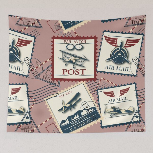 Item preview, old stamps with airplanes designed and sold by Natairbrush.