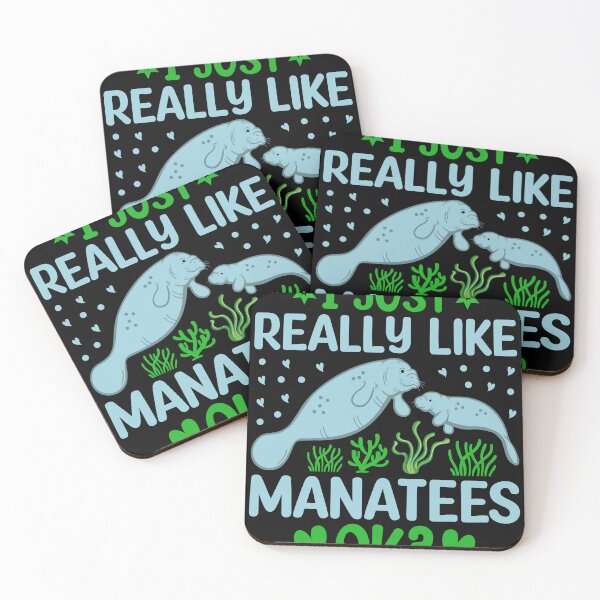 Item preview, I Just Really Like Manatees Ok Funny Sea Cows Sirenia Lover designed and sold by CreativeVez.