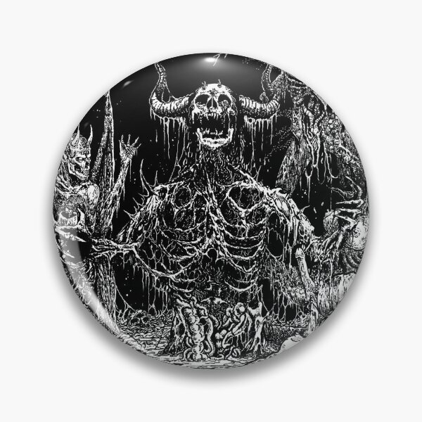 Item preview, Death Evil Demon in Hell Skeleton Alive Inferno black white designed and sold by DRK7DSGN.