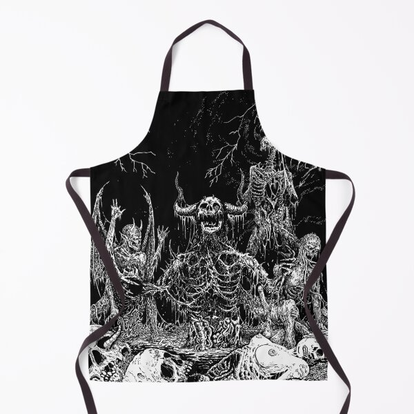 Item preview, Death Evil Demon in Hell Skeleton Alive Inferno black white designed and sold by DRK7DSGN.