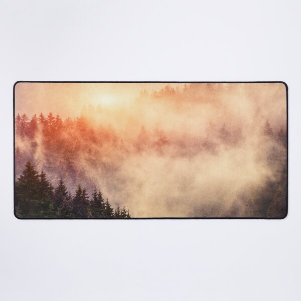 Vista previa del artículo con la obra «In My Other World // Sunrise In A Romantic Misty Foggy Autumn Fairytale Wilderness Forest With Trees Covered In Fog And Sunlight», diseñado y vendido por Tordis Kayma.