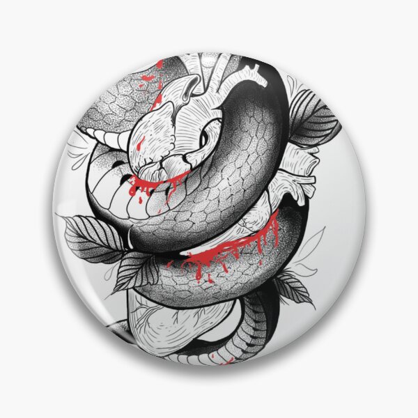 Item preview, snake with heart designed and sold by RokaM.