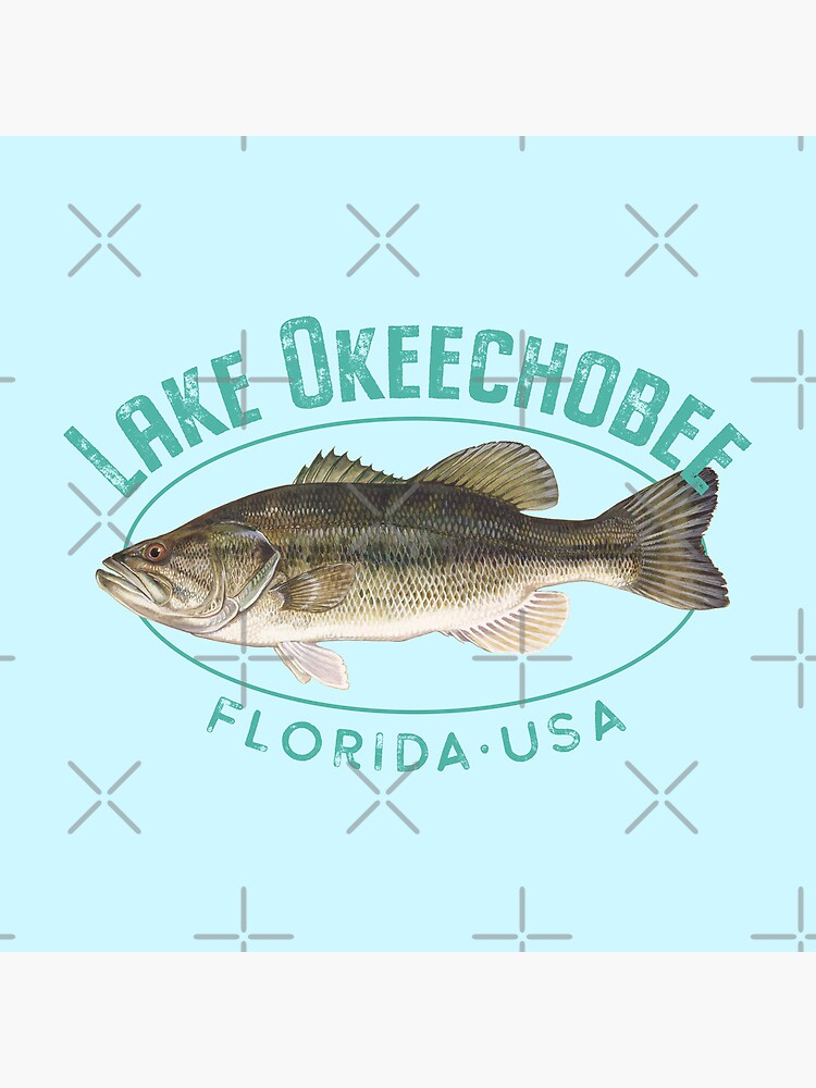 Lake Okeechobee Florida Largemouth Bass Design Clock for Sale by  Futurebeachbum