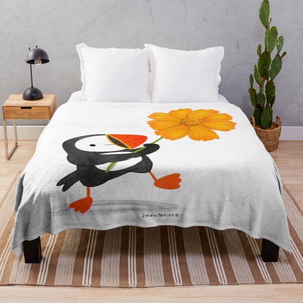 Item preview, Puffin and Yellow Flower designed and sold by julianamotzko.