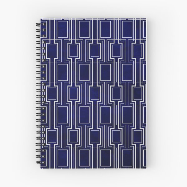Item preview, Art Deco Fancy Blue and Grey Geometric Design designed and sold by GeoFormsArt.