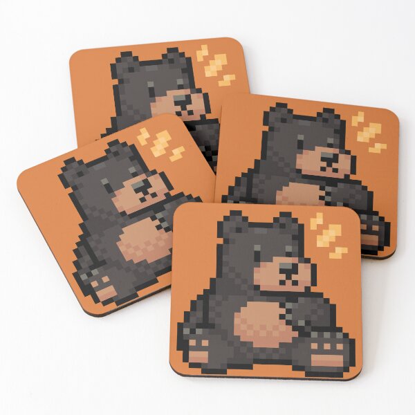Item preview, Surprised Pixel Bear designed and sold by FlorenceDBadge.