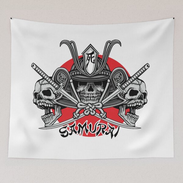 Item preview, samurai skull designed and sold by amid999.