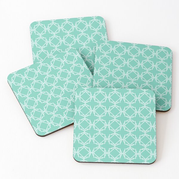Item preview, Aqua Turquoise Geometric Pattern designed and sold by GeoFormsArt.