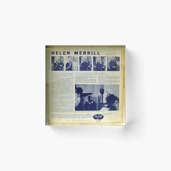 Item preview, Helen Merrill, back cover, bop, jazz, 50's, Clifford Brown  designed and sold by Vintaged.