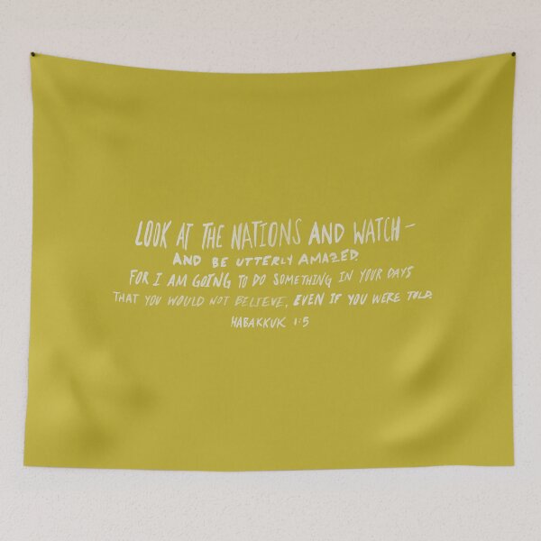 Item preview, Habakkuk 1:5 x Mustard designed and sold by theanointedhome.