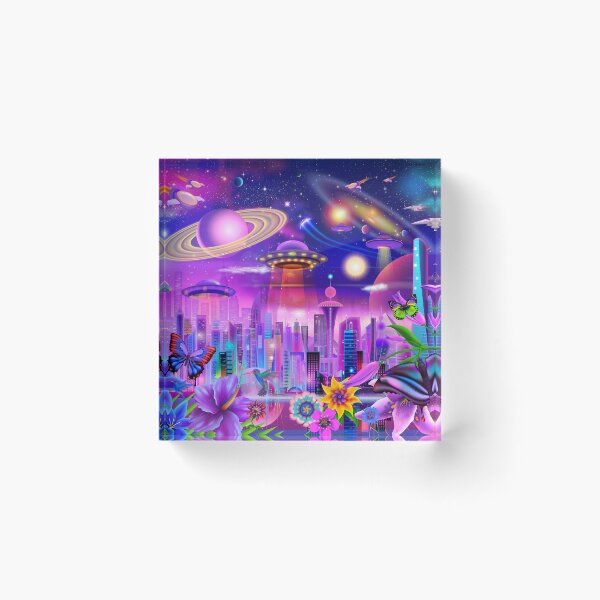 Item preview, Cosmic Futuristic City designed and sold by GeraldNewtonArt.