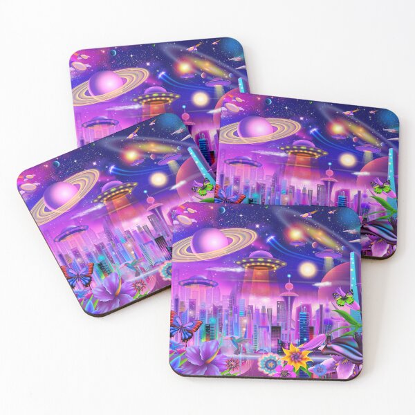 Item preview, Cosmic Futuristic City designed and sold by GeraldNewtonArt.