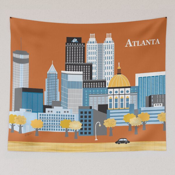 Item preview, Atlanta, Georgia - Skyline Illustration by Loose Petals designed and sold by LoosePetals.