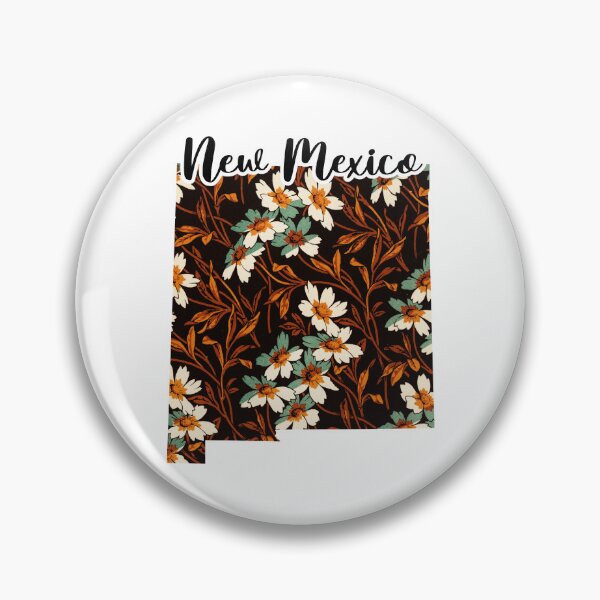 Item preview, Floral Map of USA States New Mexico - Map of New Mexico designed and sold by AmethystMurad.