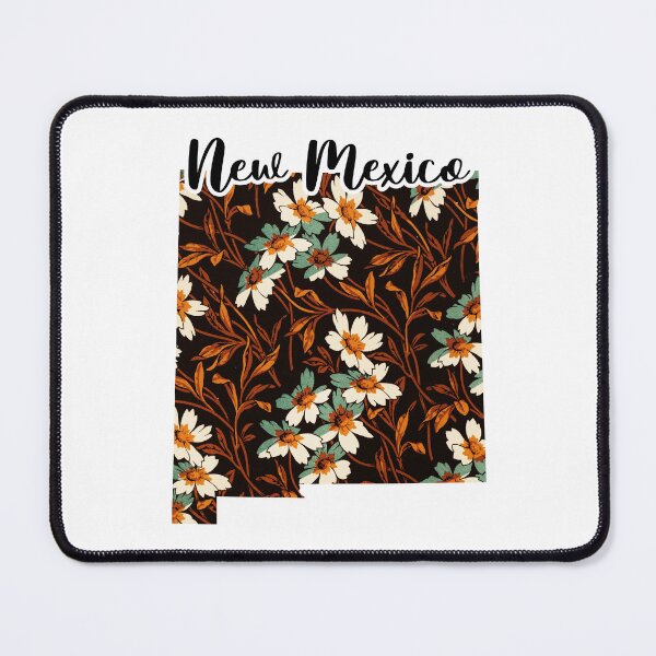 Item preview, Floral Map of USA States New Mexico - Map of New Mexico designed and sold by AmethystMurad.
