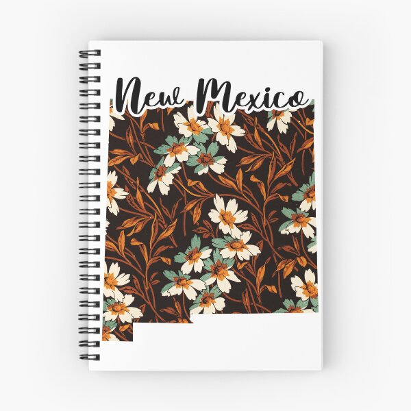 Item preview, Floral Map of USA States New Mexico - Map of New Mexico designed and sold by AmethystMurad.