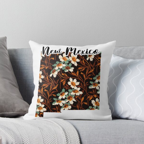Item preview, Floral Map of USA States New Mexico - Map of New Mexico designed and sold by AmethystMurad.