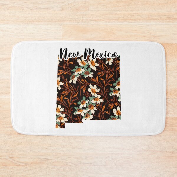 Item preview, Floral Map of USA States New Mexico - Map of New Mexico designed and sold by AmethystMurad.