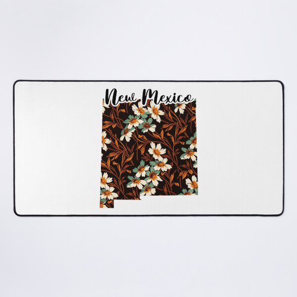 Item preview, Floral Map of USA States New Mexico - Map of New Mexico designed and sold by AmethystMurad.