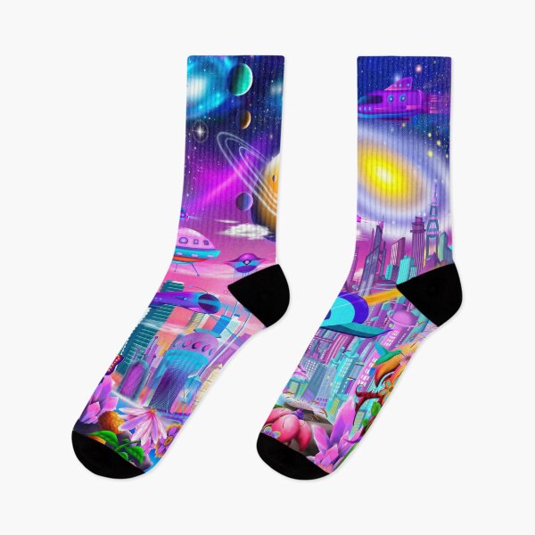 Item preview, The Amazing Cosmic Cityscape designed and sold by GeraldNewtonArt.