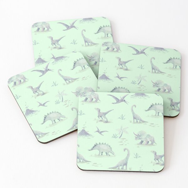 Item preview, Pattern dinosaurs prehistoric animals children's drawing designed and sold by Lady Bruniere.