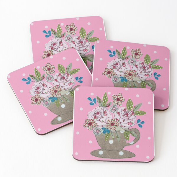 Item preview, Embroidered flowers in a teacup  designed and sold by Leatextileart.
