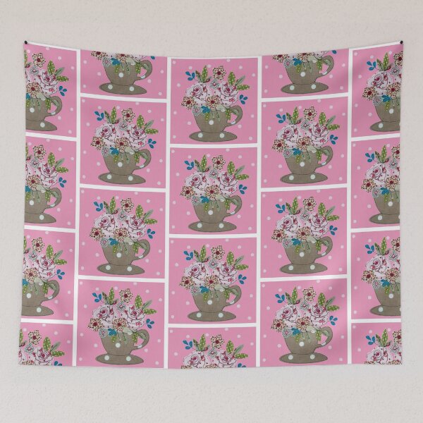 Item preview, Embroidered flowers in a teacup  designed and sold by Leatextileart.