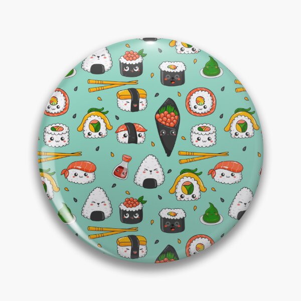 Item preview, Kawaii Sushi Pattern designed and sold by kawaiistudio.