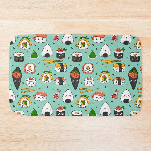 Item preview, Kawaii Sushi Pattern designed and sold by kawaiistudio.