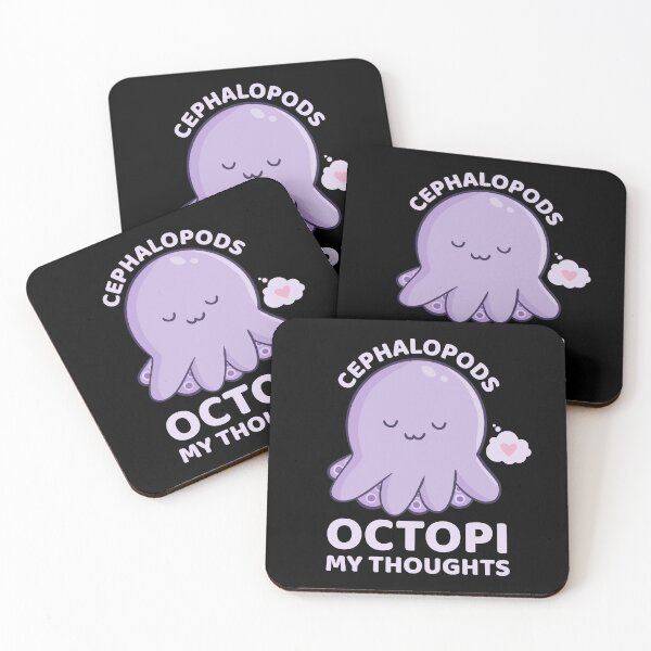 Item preview, Cephalopods Octopi My Thoughts Kawaii Octopus Pun designed and sold by sunburstdesigns.