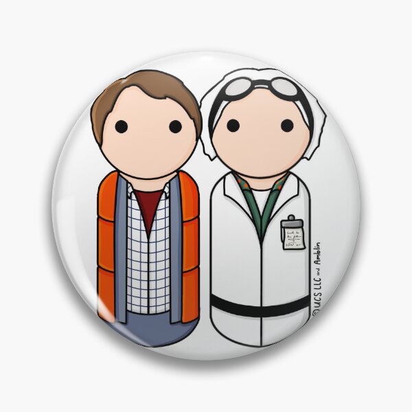 Item preview, Back to the Future - Marty McFly and Doc Brown  designed and sold by scrambledpegs.