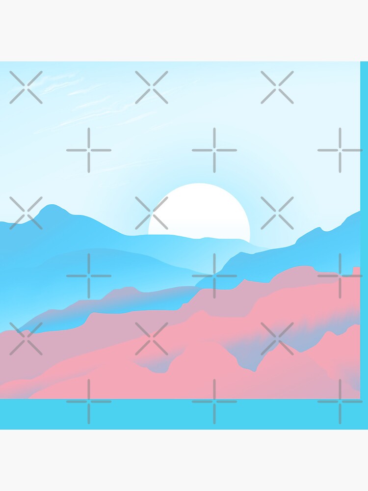 Thumbnail 3 of 3, Pin, Trans Pride Sunrise Landscape designed and sold by gagolddew.
