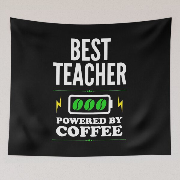 Artikelvorschau, Bester Lehrer Powered by Kaffee für Lehrer entworfen und verkauft von SVPOD.