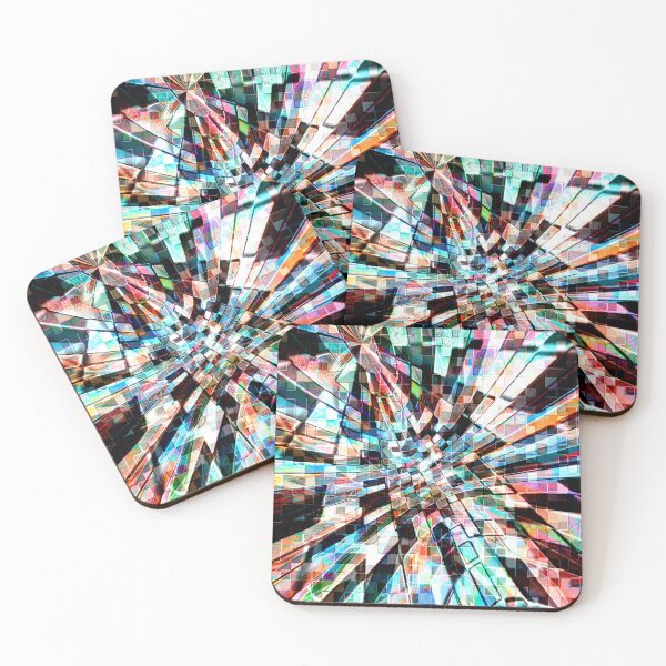 Item preview, Psychedelic colored on twisted tiles and sandy effect designed and sold by ShapesColors.