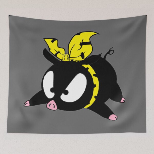 Item preview, ORIGINAL HQ Pig from Ranma 1/2 P-Chan, Peechan, Grey BR ORIGINAL BY CRUSHART1 ON REDBUBBLE designed and sold by CrushArt1.