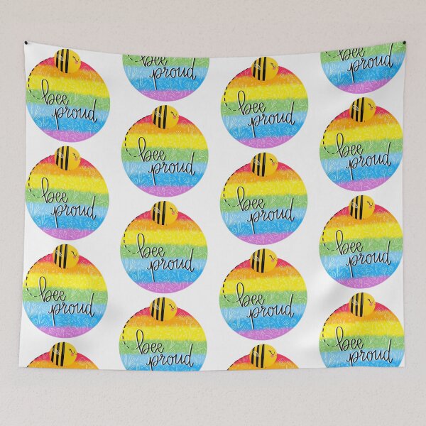 Item preview, Bee Proud Rainbow Flowes designed and sold by AlessiaUrsoArts.