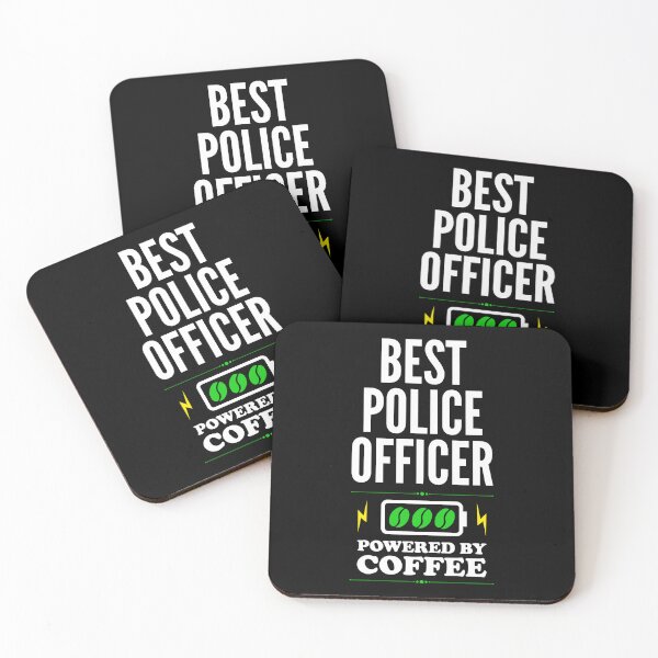 Item preview, Best Police Officer Powered By Coffee for Police Officer designed and sold by SVPOD.