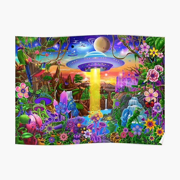 Futuristic Wonder World Poster
