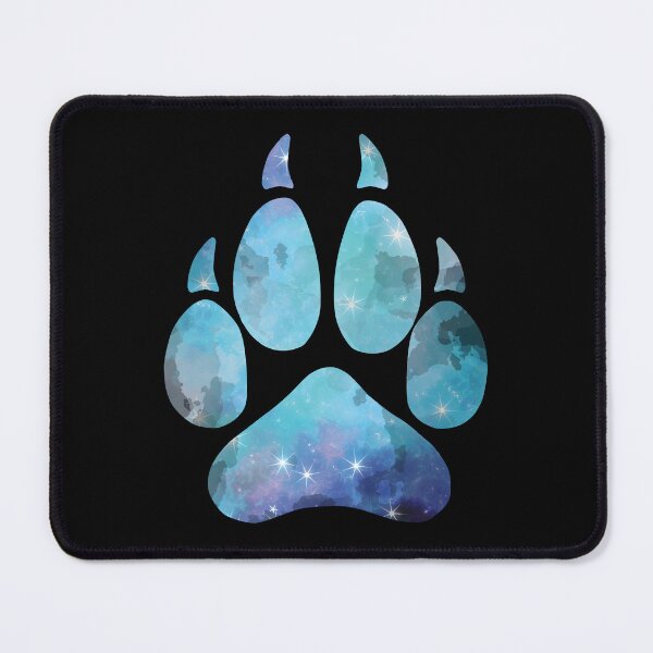 Item preview, Blue Space Wolf Paw Print designed and sold by geraldineMS.