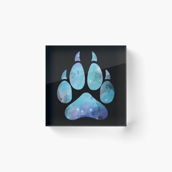 Item preview, Blue Space Wolf Paw Print designed and sold by geraldineMS.