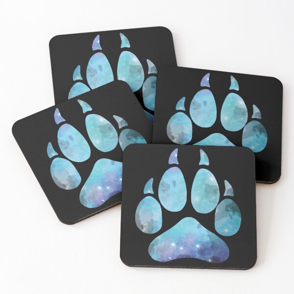 Item preview, Blue Space Wolf Paw Print designed and sold by geraldineMS.