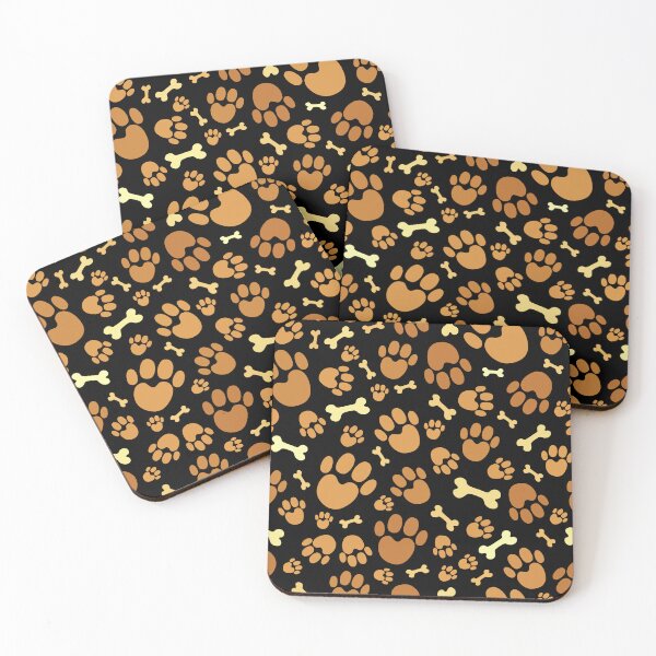 Item preview, Dog Bone and Paw Print Pattern designed and sold by Caregiverology.
