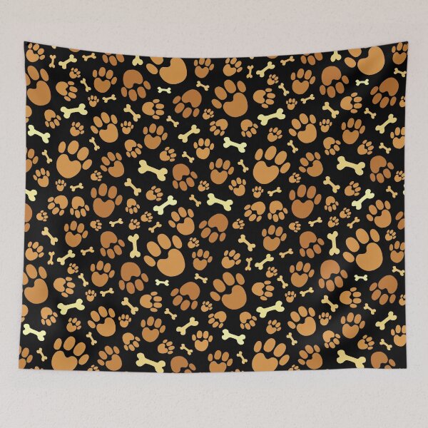 Item preview, Dog Bone and Paw Print Pattern designed and sold by Caregiverology.